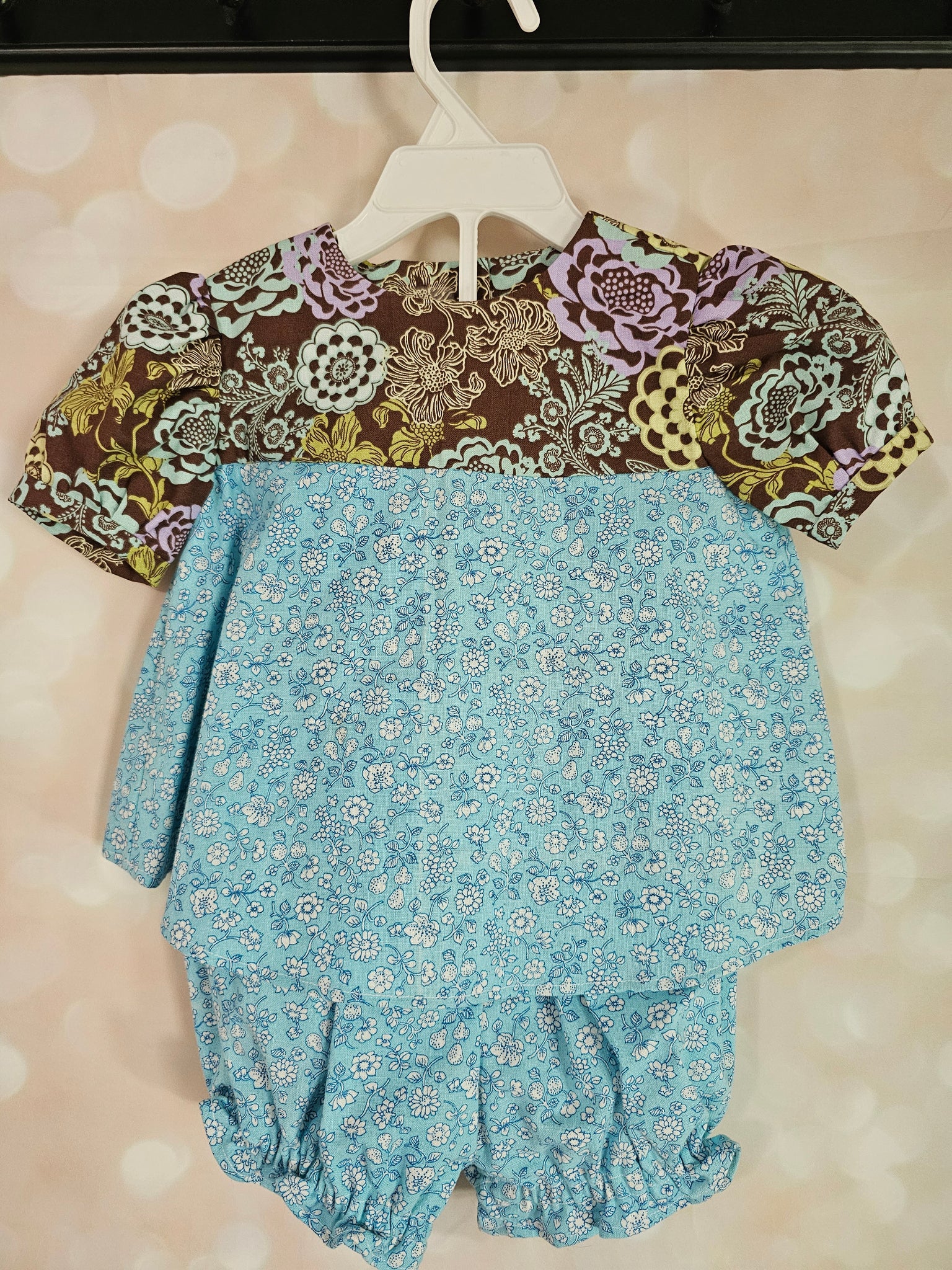 2pc Floral Fly-Away Dress and Bloomers