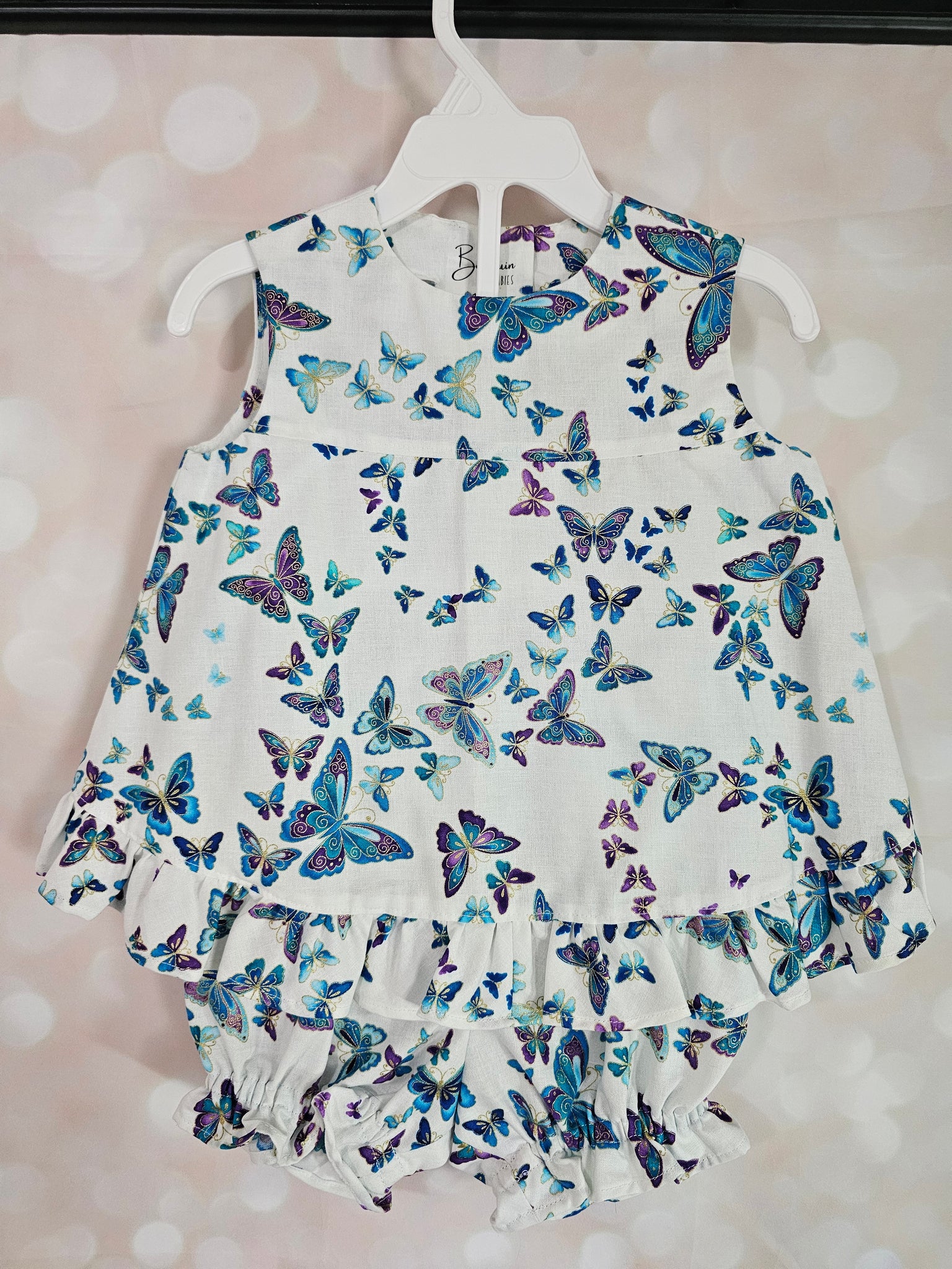 2pc Butterfly Fly-Away Dress and Bloomers