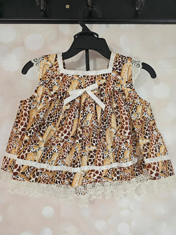 2pc Giraffe Fly-Away Dress and Bloomers