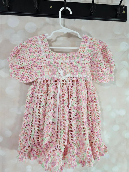 Crocheted Dress - Pink Delight