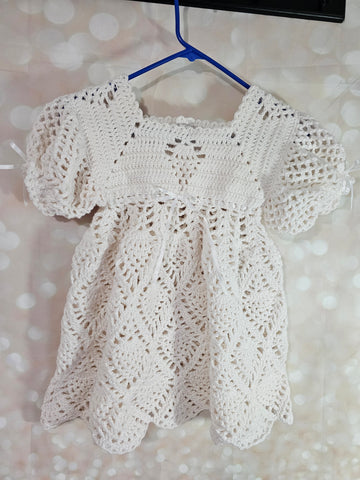 Crocheted Dress - White