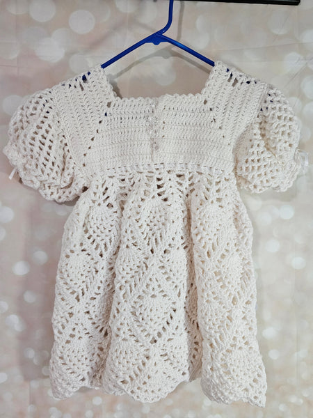 Crocheted Dress - White