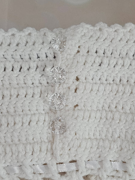 Crocheted Dress - White