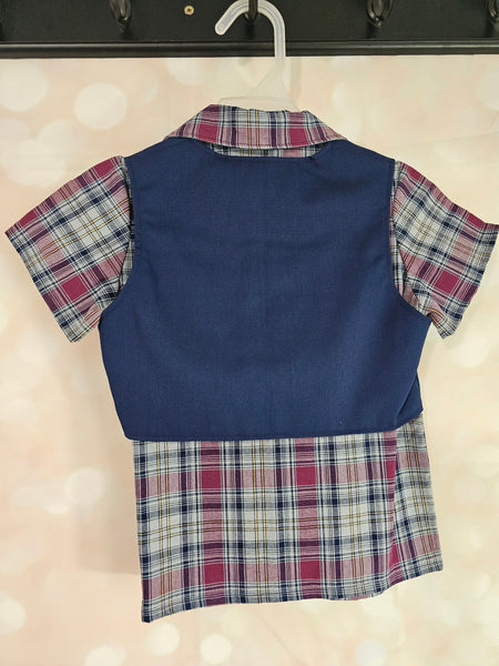 3pc Vintage Shirt, Vest and Pants- Navy