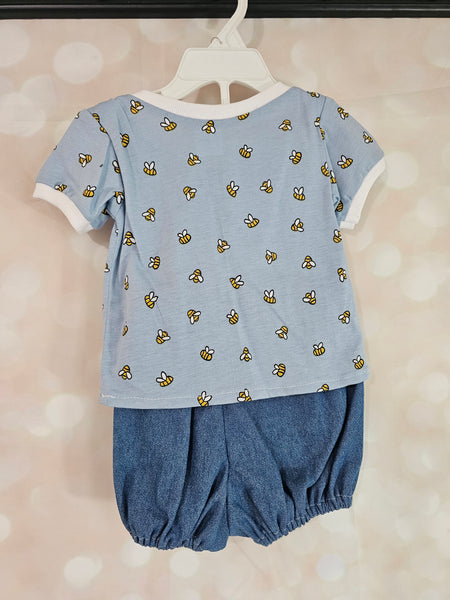 3pc Shirt, Shorts and Hat- Bees