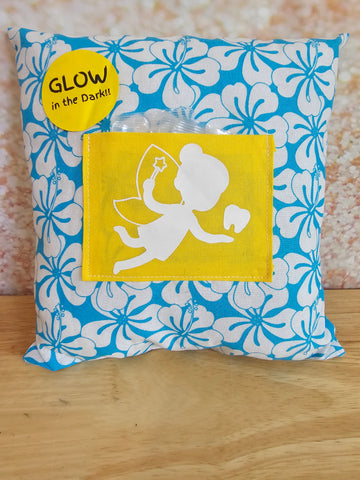 Blue Hawaiian Tooth Fairy Pillow - GLOW in the Dark