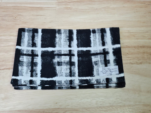 Burp Cloth-  Black & White *GLOW*