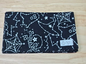 Burp Cloth-  Goth Constellations *GLOW*