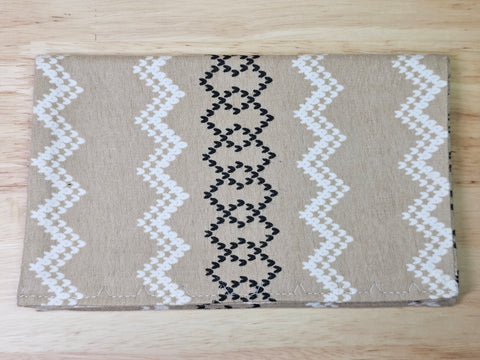 Burp Cloth- Tan Chevron