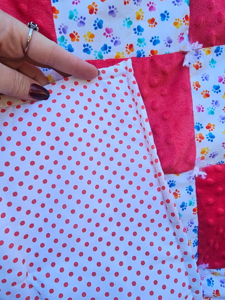 Paws and Dots Snuggle Quilt