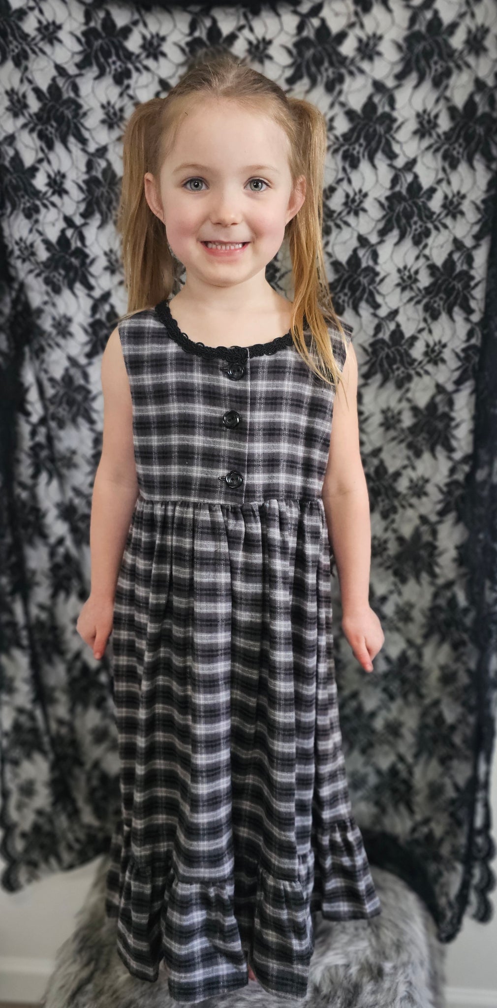 Plaid Flannel Maxi Dress