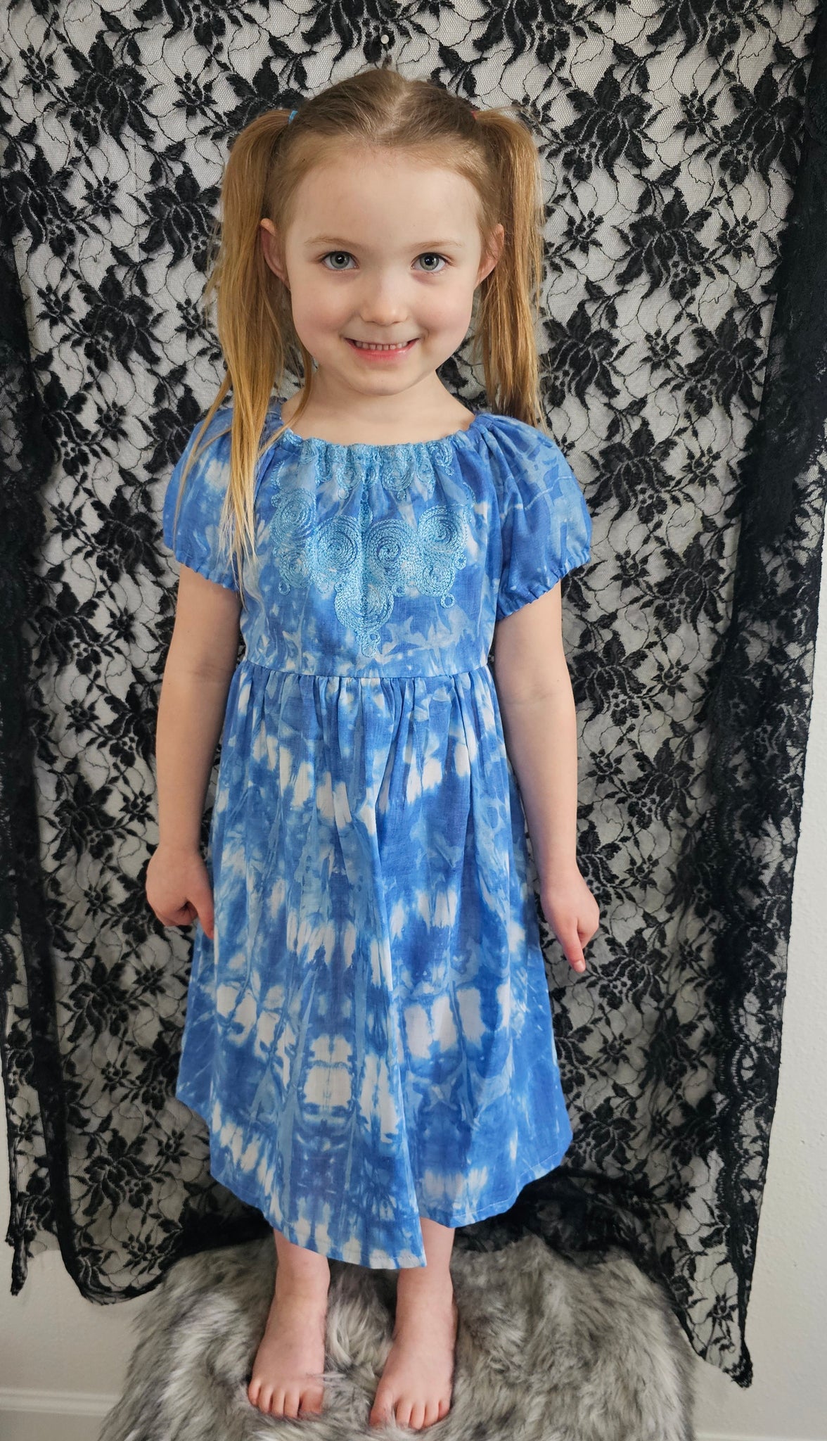 Blue TieDye Dress