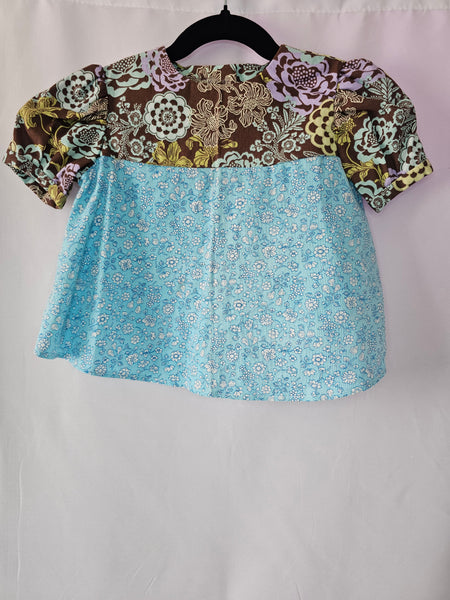 Vintage Cotton Fly Away Dress Set | Dress + Bloomers | 12 Months