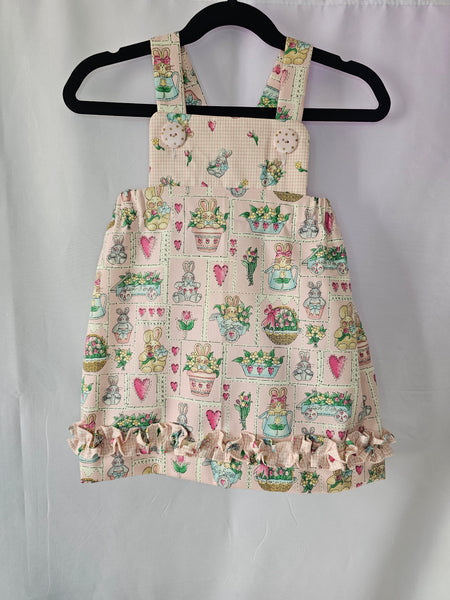 Storybook Bunny Dress Set | Dress + Bloomers + Sun Hat | 3 Piece | 12 Months
