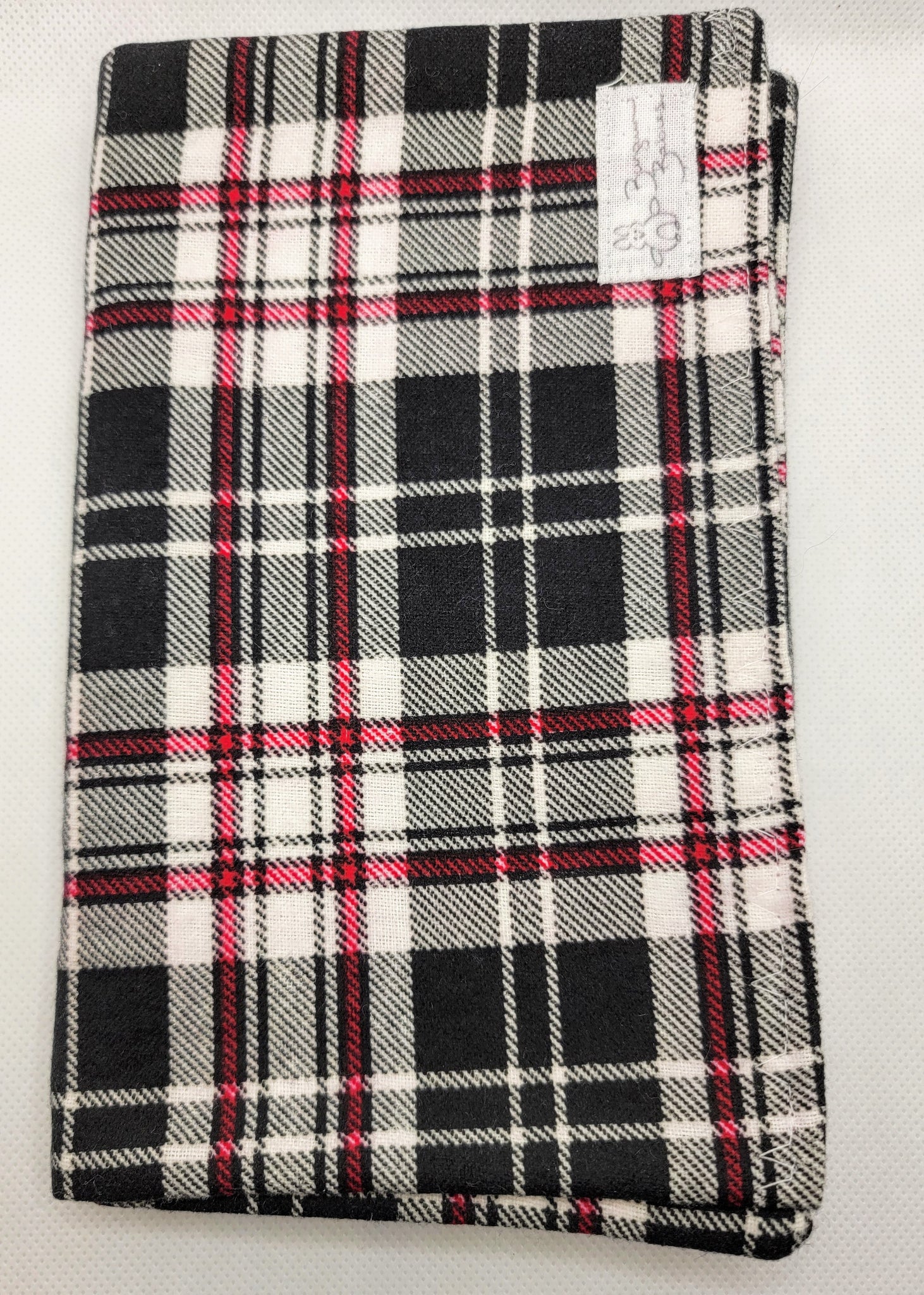 Burp Cloth-  Black & Red Plaid