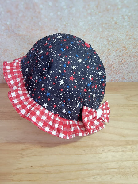 Stars and Gingham Sun Bonnet