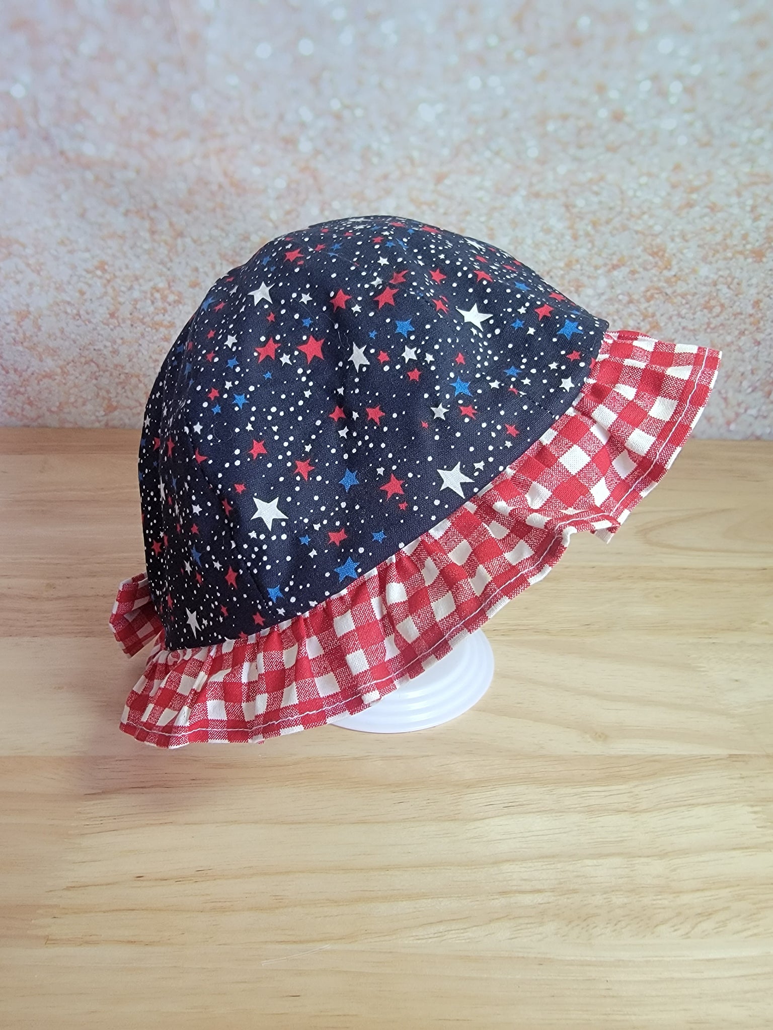 Stars and Gingham Sun Bonnet