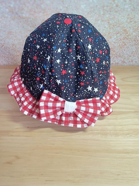 Stars and Gingham Sun Bonnet