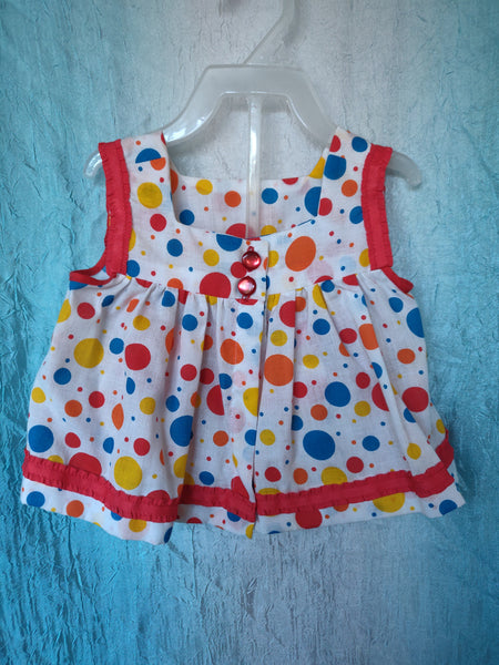 2pc Polka Dot Fly-Away Mini-dress and Bloomers