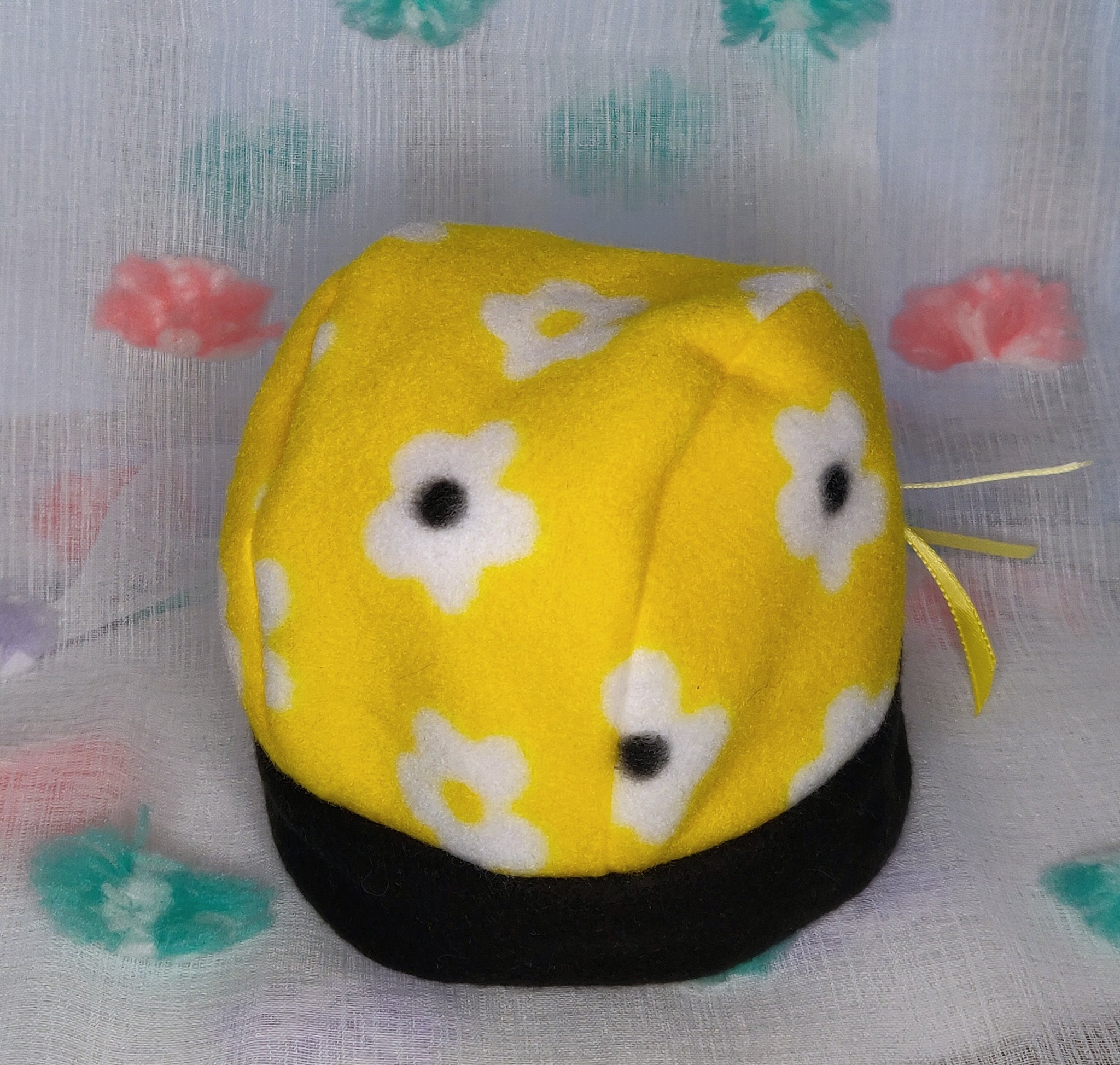 Yellow Flower Beanie Hat