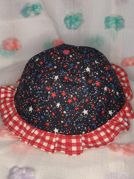 Stars and Gingham Sun Bonnet