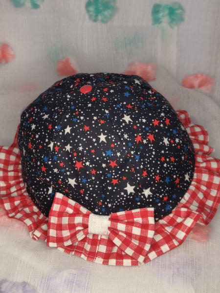 Stars and Gingham Sun Bonnet