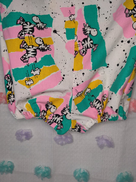 Vintage Zebra Romper and Sun Bonnet