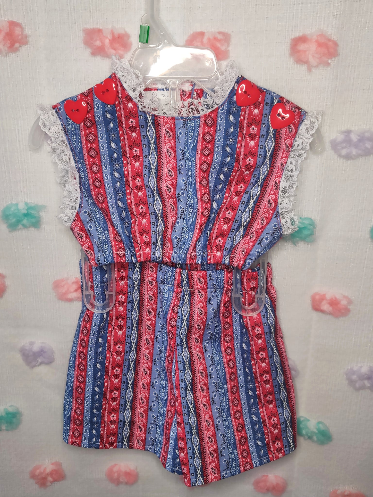 Paisley Stripe Crop Top and Shorts